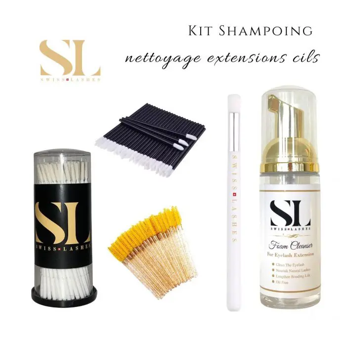 KIT LARGE SHAMPOING EXTENSIONS CILS SWISS LASHES – Image 2