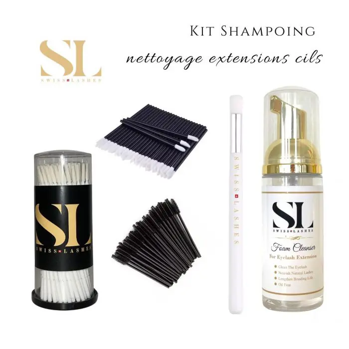 KIT LARGE SHAMPOING EXTENSIONS CILS SWISS LASHES – Image 3