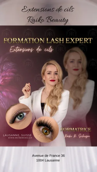 FORMATION EN EXTENSIONS DE CILS 
«SWISS LASHES ACADÉMIE » 
Contenu:
Module 1: Formation de base Cil à Cil (1 jour)
Module 2: Formation Volume Russe (1 jour)

- [ ] La formation comprend des cours de base et de volume de 2 jours intensifs avec 2 certificats comportant: 
- [ ] Livret de formation complet offert;
- [ ] La partie pratique;
- [ ] Kit de début offert avec des  produits de la marque SWISS LASHES;
- [ ] À la fin de la formation 1 certificat de formation sont offerts;
- [ ] Suivi pendant 2 mois par WhatsApp par la formatrice avec accès sur le compte fermé de l`académie;
Localisation: Raiko Lashes Académie 
Avenue de France 36
1004 Lausanne

Dates: à voir sur le lien 
( de 9h30 à 16h30)
 
Devenez une technicienne confirmée « Lash Expert » et lancez votre propre activité!

#formationextensiondecils
#formationcilsuisse
#formationcilàcil
#formationvolumerusse
#coursdecilsuisse
#coursdecils
#extensionsdecilsuisse
#formationcilsgeneve
#formationcilslausanne
#extensionsdecilslausanne 
#extensionsdecilsgeneve
#volumerusseformation
#volumerusseextensions
#apprendrecils
#devenirlashartist
#lashartistformation
#lashartistlausanne
#lashartistsuisse
#formationbeautesuisse
#formationprofessionnellecils