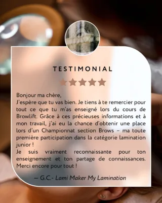 Quelle fierté immense de recevoir ce genre de message de la part de mes élèves…
Voir l’une d’entre elles participer à son tout premier championnat dans la catégorie Brow Lamination Junior me remplit d’émotion.
C’est bien plus qu’une technique que je transmets — c’est une passion, un savoir-faire, une confiance en soi.
Et aujourd’hui, je réalise à quel point chaque mot, chaque geste enseigné peut transformer une carrière.
Bravo ma chère @georgianacapisizu  tu as tout donné et tu es allée chercher ta place avec mérite !
Merci de m’avoir fait confiance, et merci de me rappeler pourquoi j’aime tant former.

Formatrice fière et reconnaissante,
Raiko – Raiko Beauty Académie

#formationbeautesuisse #formationbrowlift #rehaussementcilslausanne #browlaminationsuisse #mylaminationformation #academybeautesuisse #formationbrowliftlausanne #formationrehaussementcils #raikobeautyacademie #formationesthetique #lashliftbrowsuisse #browliftlausanne #cilsbeautesuisse #suisseesthetique #browartisttraining